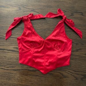 Red Silk Tanktop